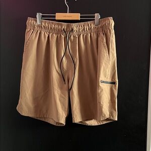 Men's Athletic Shorts in Tan